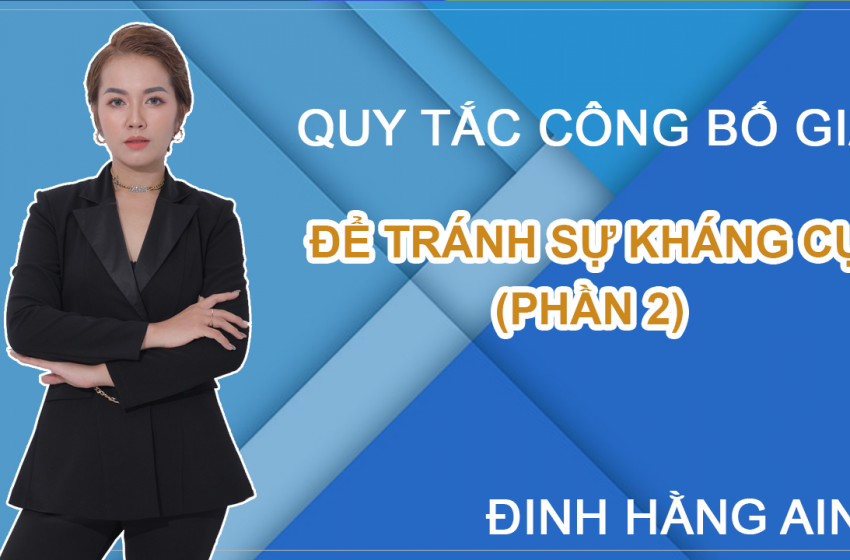 Quy Tắc Công Bố Giá Sản Phẩm